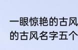 一眼惊艳的古风名字五个字 一眼惊艳的古风名字五个字有哪些