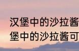 汉堡中的沙拉酱可以用炼乳代替吗 汉堡中的沙拉酱可不可以用炼乳代替