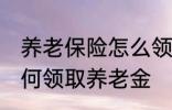 养老保险怎么领取养老金 养老保险如何领取养老金