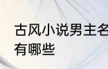 古风小说男主名字 古风小说男主名字有哪些